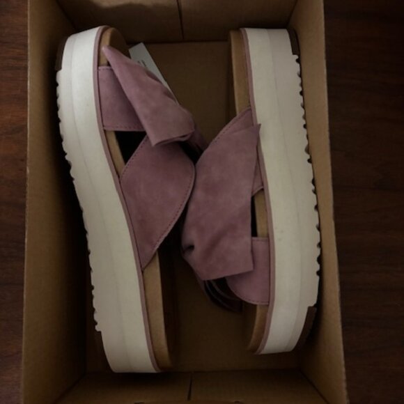 Ugg Australia Joan II Platform Slide Sandals Bow - Picture 3 of 5